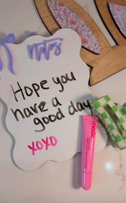 White Board, Easter Basket, Teacher Appreciation Gift, Girls Desk Decor, Back to School, Birthday Basket, Bow Decor, Note Pad, Daughter