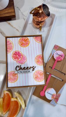 Orange Grapefruit in Bohemian Style, Citrus Fruits, Alcohol Bar Decor