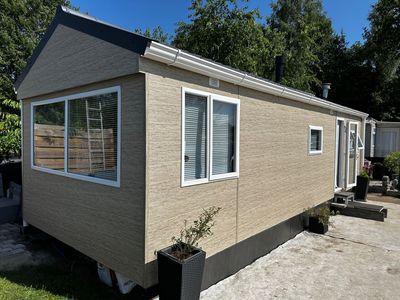 Steenmotief grijs en beige