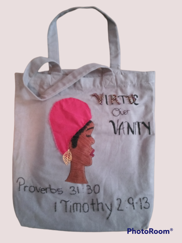 Hand Embroidered tote bag