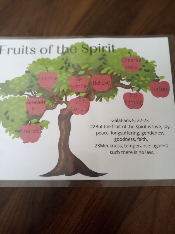 Fruits of the Spirit Apple matching activity