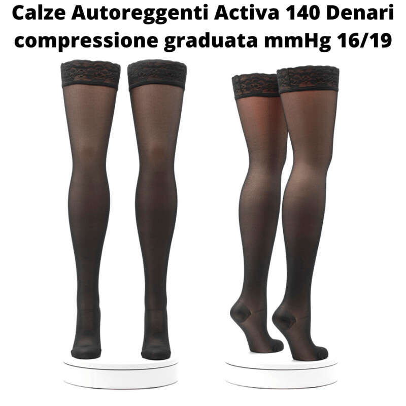 Calze  autoreggenti 140 denari a compressione graduata forte