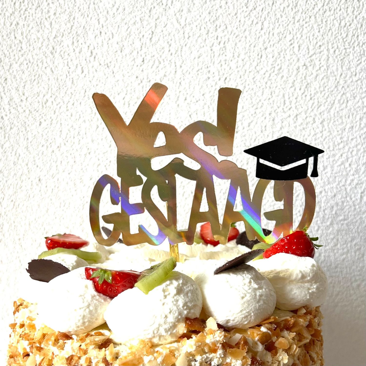 Yes geslaagd taarttopper