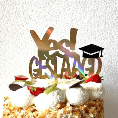 Yes geslaagd taarttopper