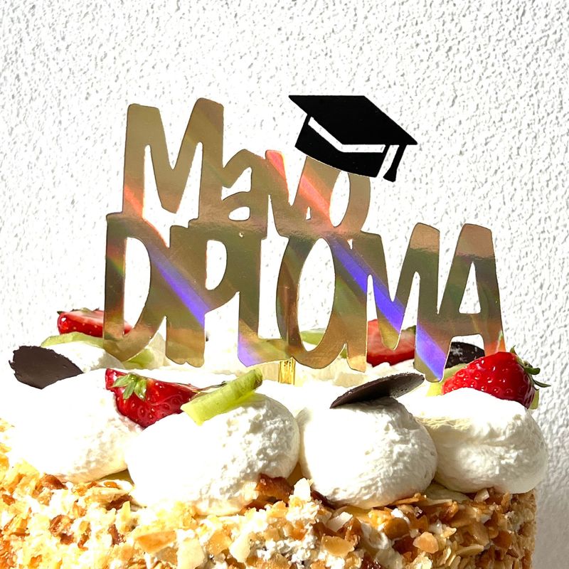 Geslaagd Mavo diploma taarttopper