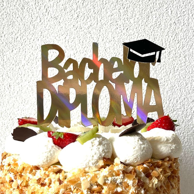 Geslaagd Bachelor diploma taarttopper