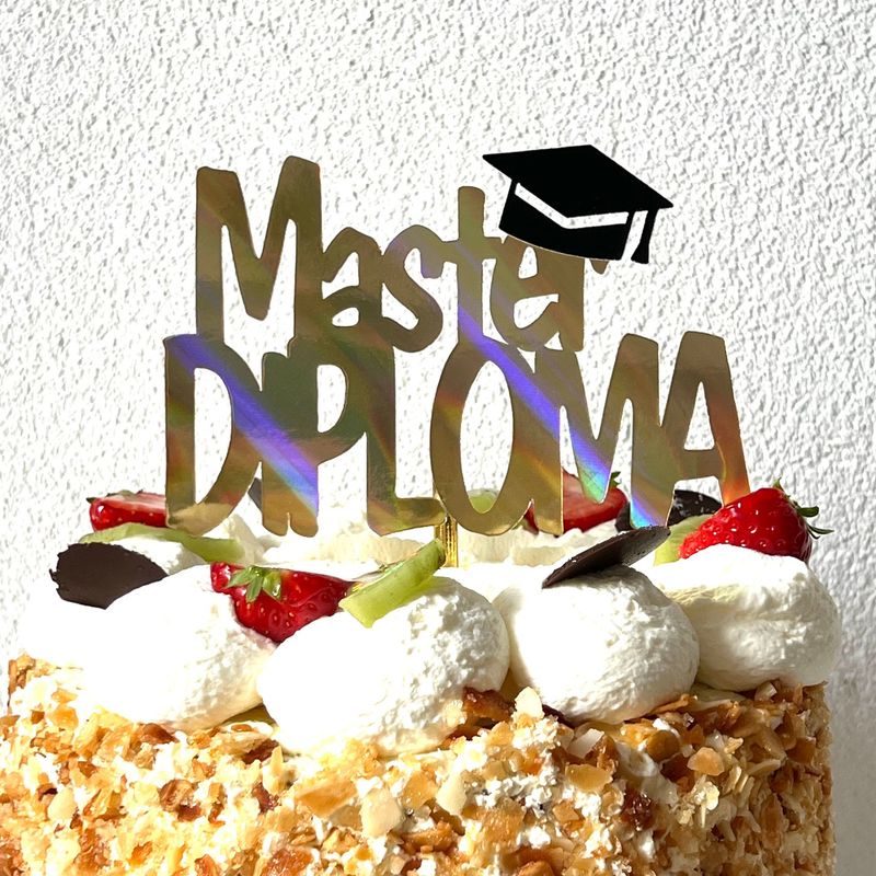 Geslaagd Master diploma taarttopper