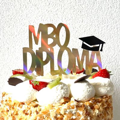 Geslaagd MBO diploma taarttopper