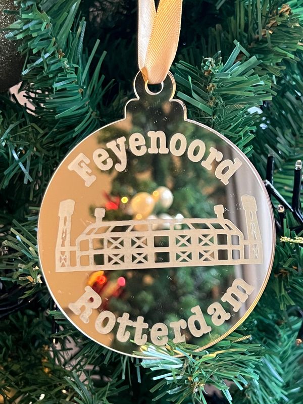 Kerstbal hanger De Kuip goud