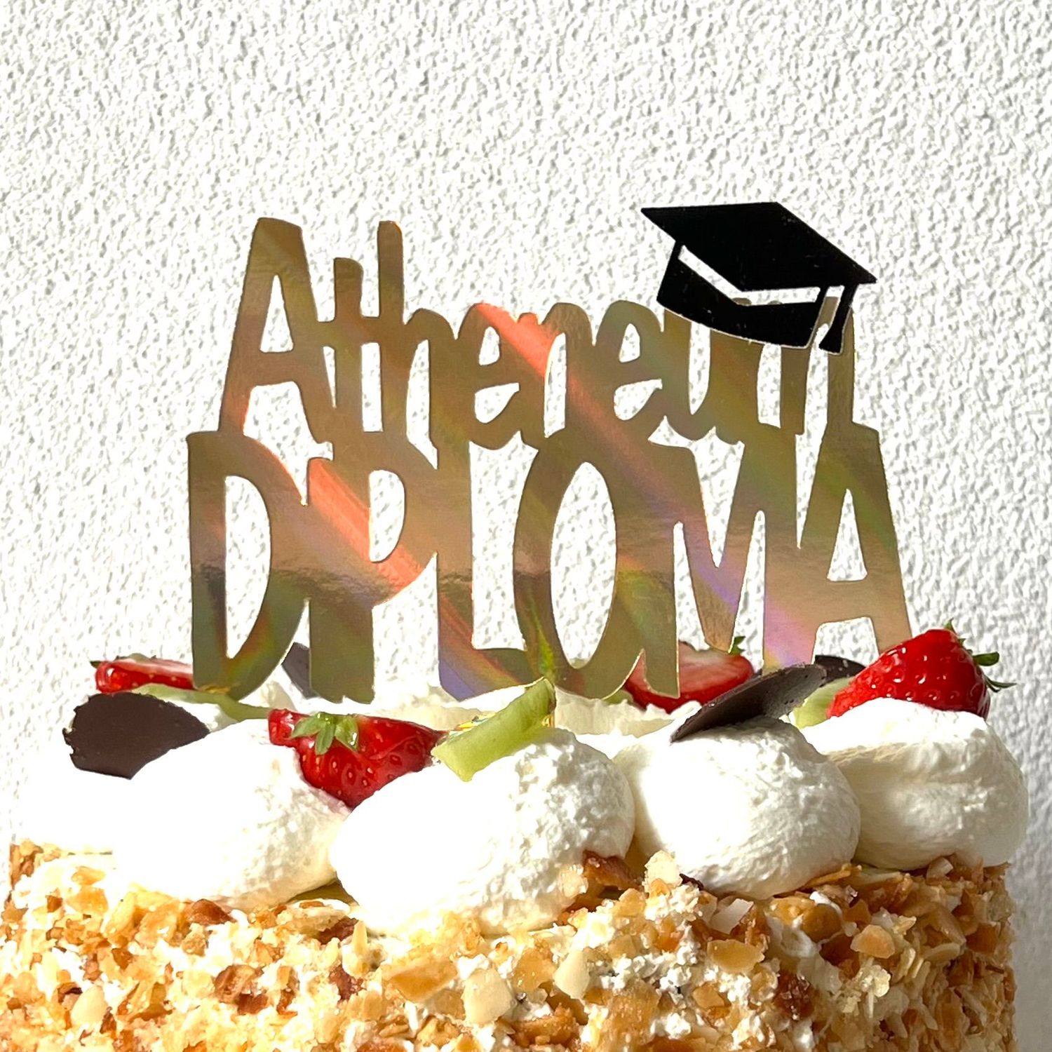 Geslaagd Atheneum diploma taarttopper