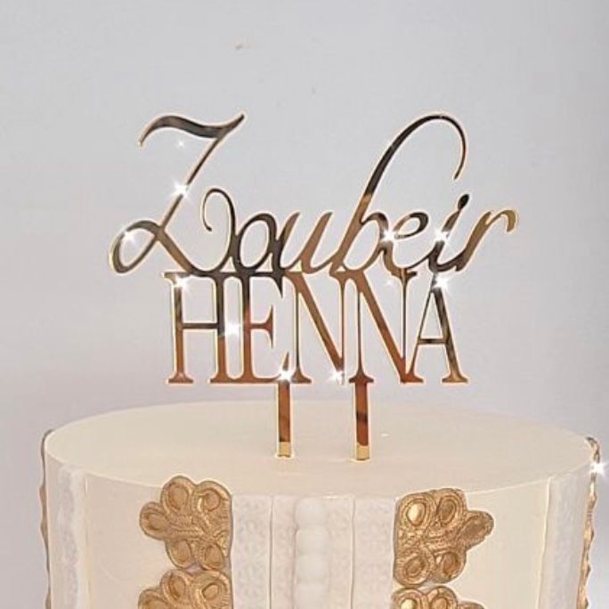 Henna taarttopper met naam