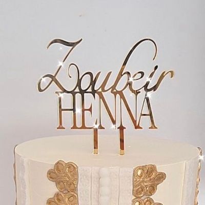 Henna taarttopper met naam