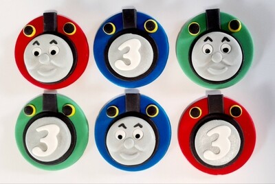 Thomas the Tank Inspired Cupcake Toppers
