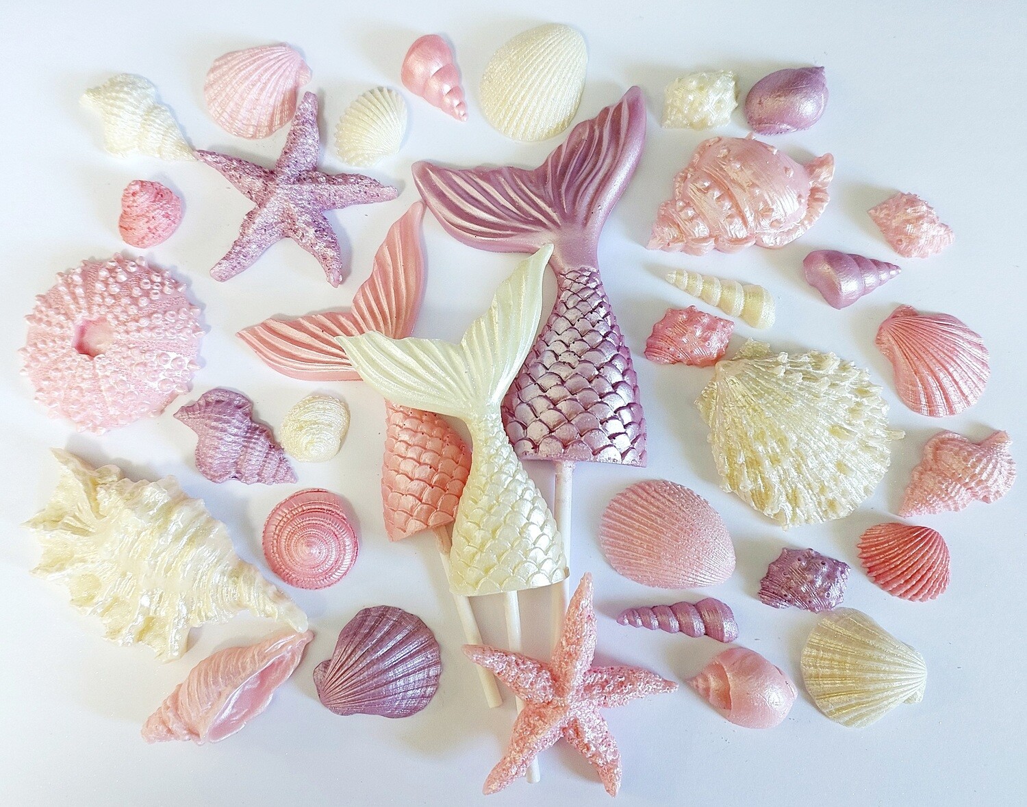 Mermaid Tails & Shells - Lilac, Pink & Cream