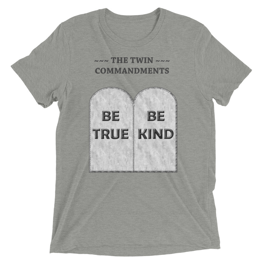 THE-TWIN-COMMANDMENTS Tri-Blend Short sleeve T-shirt