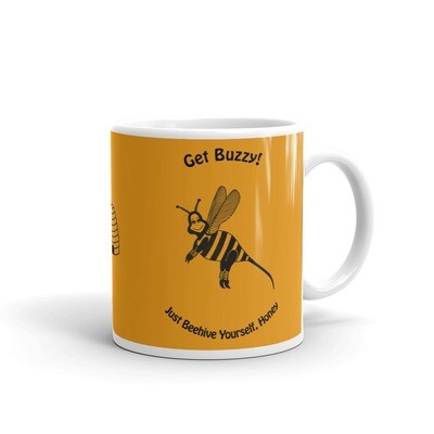GET BUZZY BEE White glossy mug