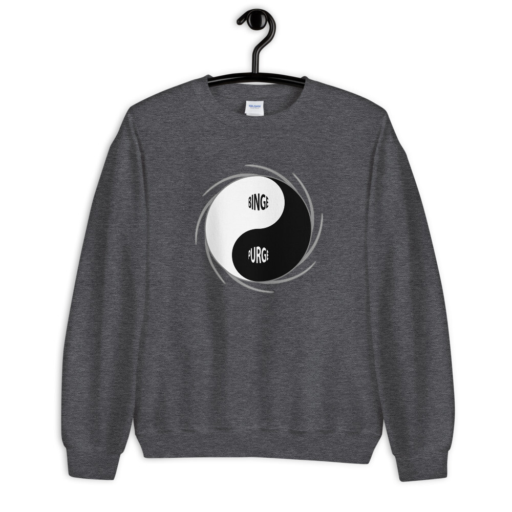 BINGE-PURGE-Yin-Yang Unisex Sweatshirt