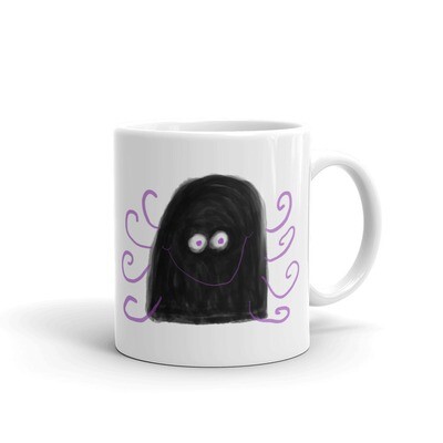 Hand Drawn Octopus White glossy mug