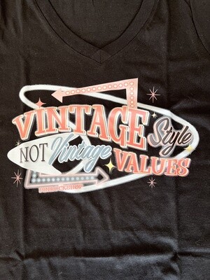 T-Shirt Vintage Style Black - PinRock Shop