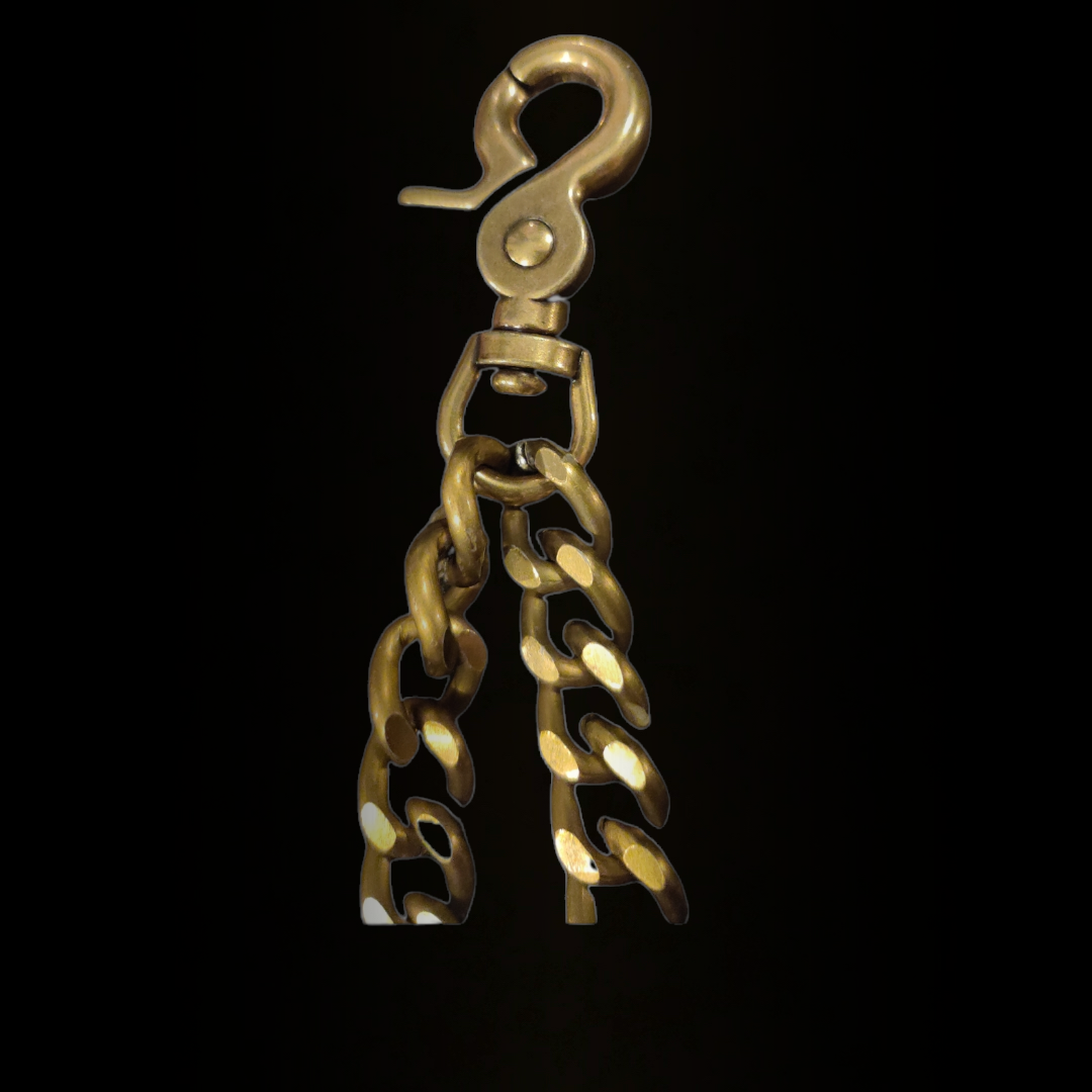 Antique Brass Double Gold Chain with Japanese Lobster Claw