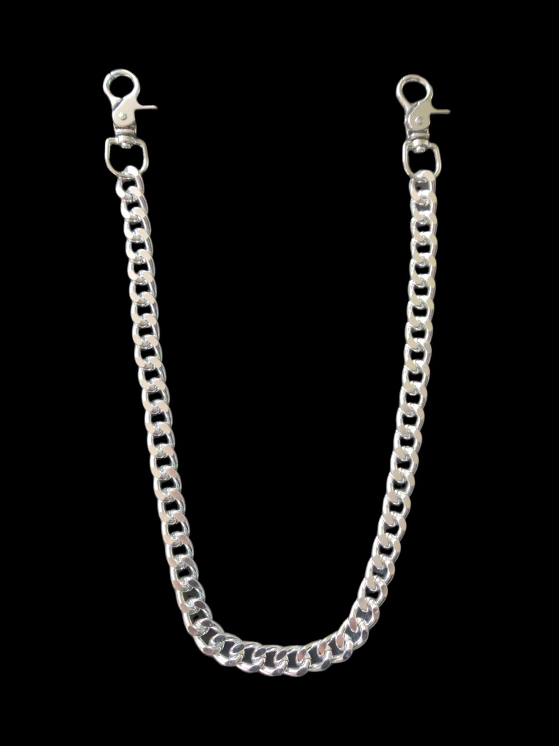Single Diamond cut silver chain with round Lobster Claw