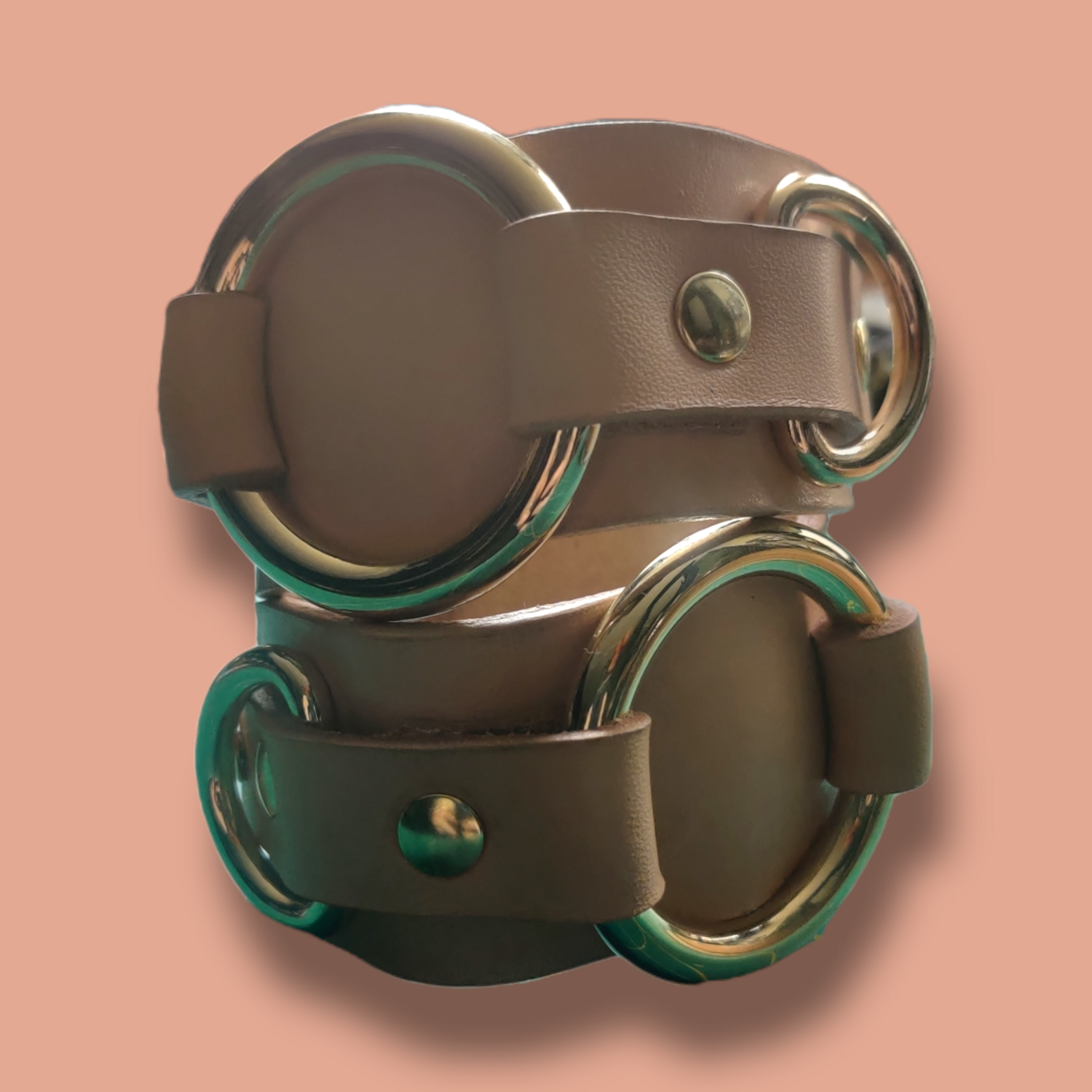Vegetable Tanned Leather Cuff Set