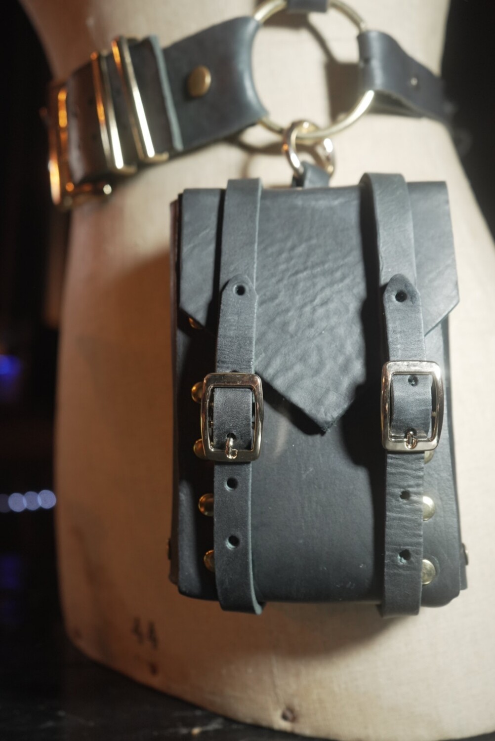 Clip on Bag for Harness (Soft leather)