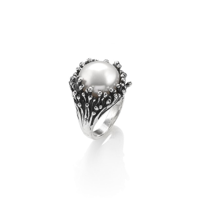 ANELLO ANEMONE IN ARGENTO GIOVANNI RASPINI