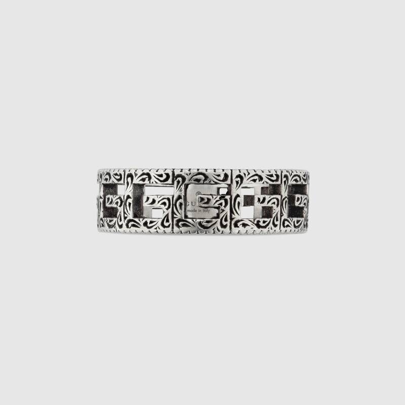 GUCCI - ANELLO IN ARGENTO G QUADRO 6MM GUCCI - ANELLO IN ARGENTO G QUADRO 6MM
