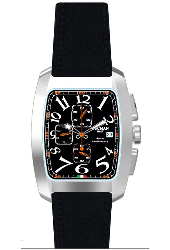 LOCMAN - SPORT ANNIVERSARY CHRONO NERO E ARANCIO