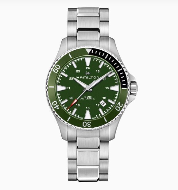 HAMILTON - KHAKI NAVY SCUBA GREEN AUTO