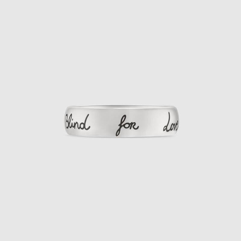 GUCCI - ANELLO GUCCI - ANELLO "BLIND FOR LOVE" IN ARGENTO 5MM