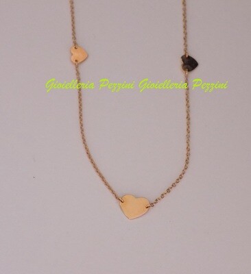 COLLANA CORTA CON CUORI DIVERSI IN LASTRA IN ORO ROSA MARCO GERBELLA COLLANA CORTA CON CUORI DIVERSI IN LASTRA IN ORO ROSA MARCO GERBELLA