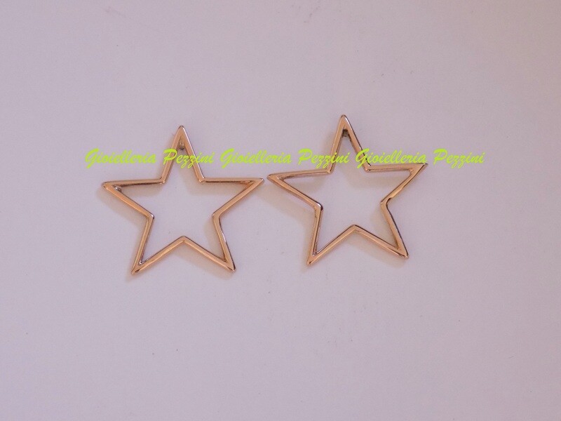 ORECCHINI STELLA GRANDE IN FILO ORO ROSA MARCO GERBELLA