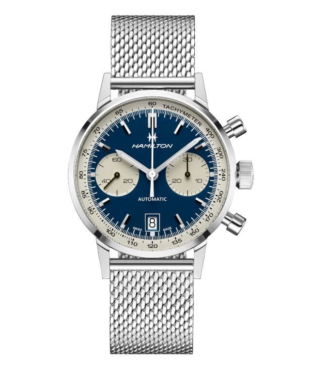 HAMILTON - INTRA-MATIC BLUE CHRONO AMERICAN CLASSIC