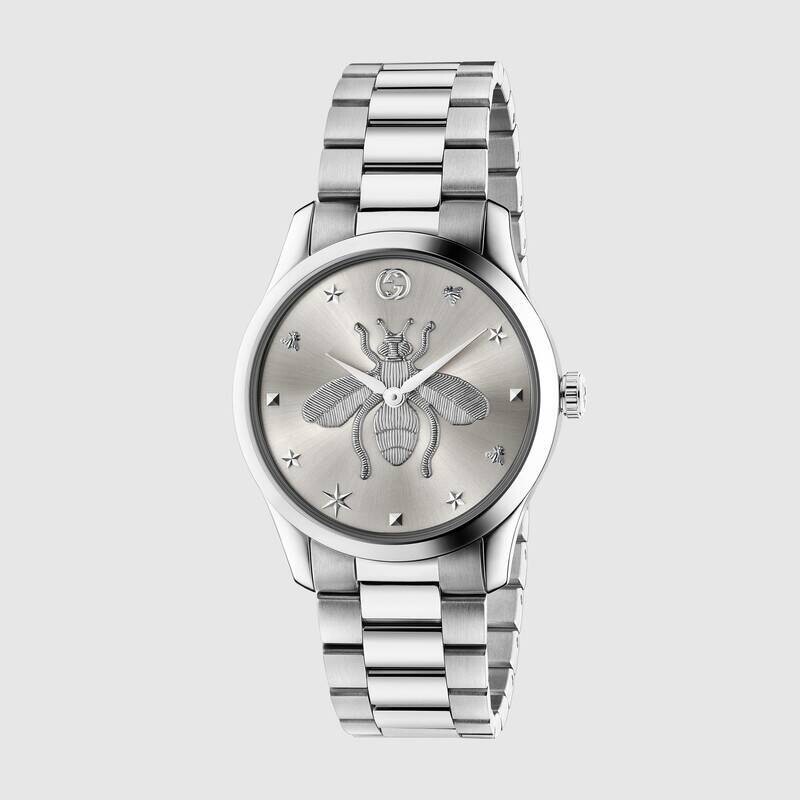 OROLOGIO G-TIMELESS APE BRACCIALE ACCIAIO 38 MM GUCCI OROLOGIO G-TIMELESS APE BRACCIALE ACCIAIO 38 MM GUCCI