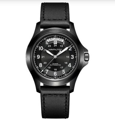 HAMILTON - KING 40mm AUTO BLACK PVD