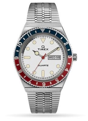 TIMEX Q TIMEX REISSUE 38MM QUARTZ ROSSO & BLU DAYDATE TW2U612007U