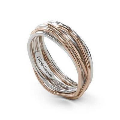 Filodellavita Classic Collection, 7 Fili in Oro Rosa 9kt e Argento .925