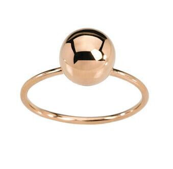 MARCO GERBELLA - ANELLO CON CON SFERA CENTRALE VUOTA IN ORO ROSA