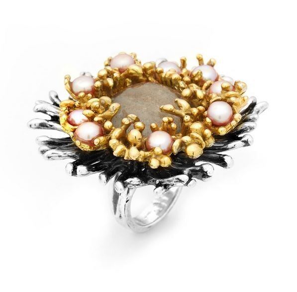 ANELLO AFRICAN BLOOMING PROTEA - LIMITED EDITION FLOREAL JUNGLE - IN  ARGENTO GIOVANNI RASPINI