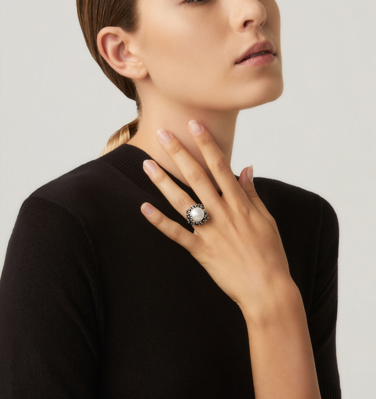 ANELLO ANEMONE IN ARGENTO GIOVANNI RASPINI