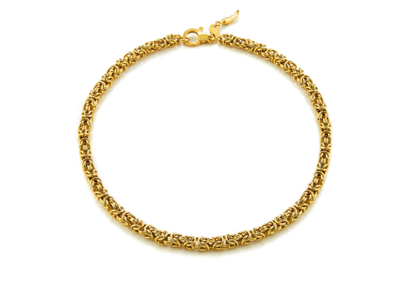 COLLANA BIZANTINA PICCOLA  IN ARGENTO DORATO