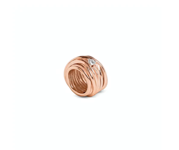 Filodellavita ciondolo Mini 13 fili in Oro Rosa 9kt e Diamante Bianco