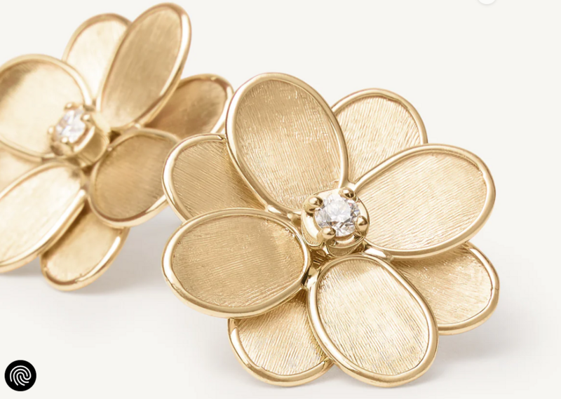 MARCO BICEGO - ORECCIHINI PETALI FIORE CON DIAMANTI MARCO BICEGO - ORECCIHINI PETALI FIORE CON DIAMANTI