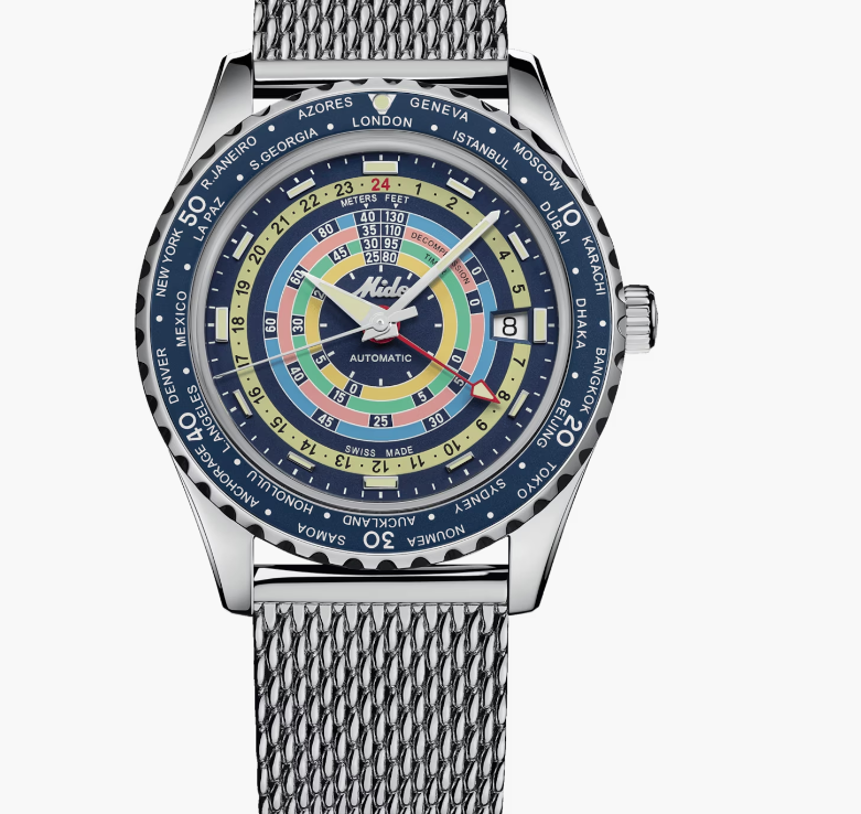 MIDO - OCEAN STAR DECOMPRESSION WORLDTIMER  (EDIZIONE SPECIALE - 1 CINT. EXTRA)