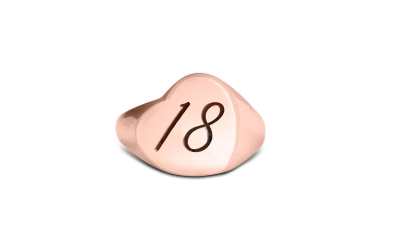 RUBINIA Mignolo Cuore Obliquo in Oro Rosa 9kt