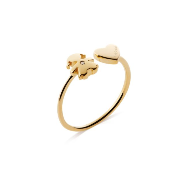 LE BEBE' - LES PETITS ♡ ANELLO BIMBA ORO GIALLO E DIAMANTE