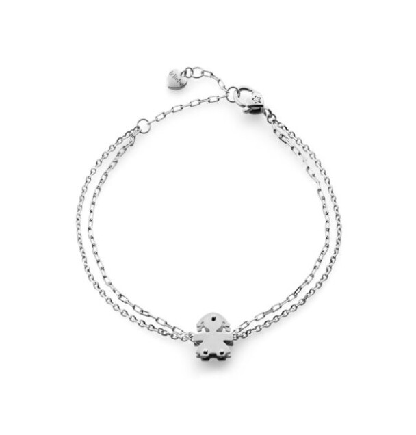 LE BEBE' - I MINI ♡ BRACCIALE BIMBA ORO BIANCO E DIAMANTINO