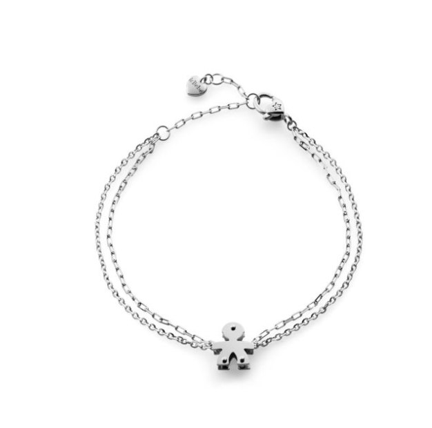 LE BEBE' - I MINI ♡ BRACCIALE BIMBO ORO BIANCO E DIAMANTINO
